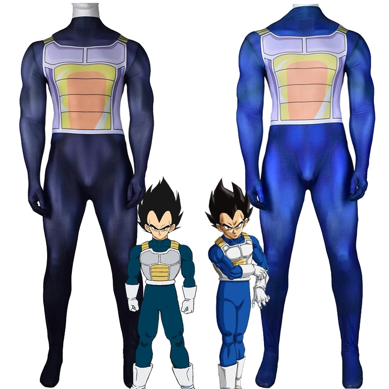 Anime Dragon Ball Z Super Jiren Vegeta Cosplay Costume Zentai Bodysuit Suit Unisex Jumpsuits