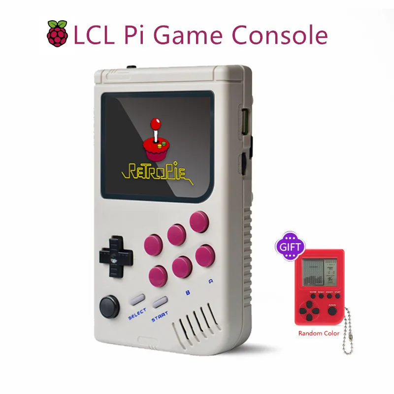 

Classic LCL-Pi Boy Handheld Retro Game Console Raspberry Pi 3B/3A+ Video Gaming Player 3.2 Inch IPS Screen Built-in 5000+ Games