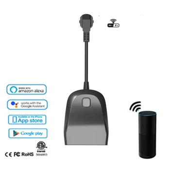 

Smart Home Safe WIFI Socket 2 Outlet EU Timing Outdoor APP Automation Black Intelligent Remote Control Voice Control Waterproof