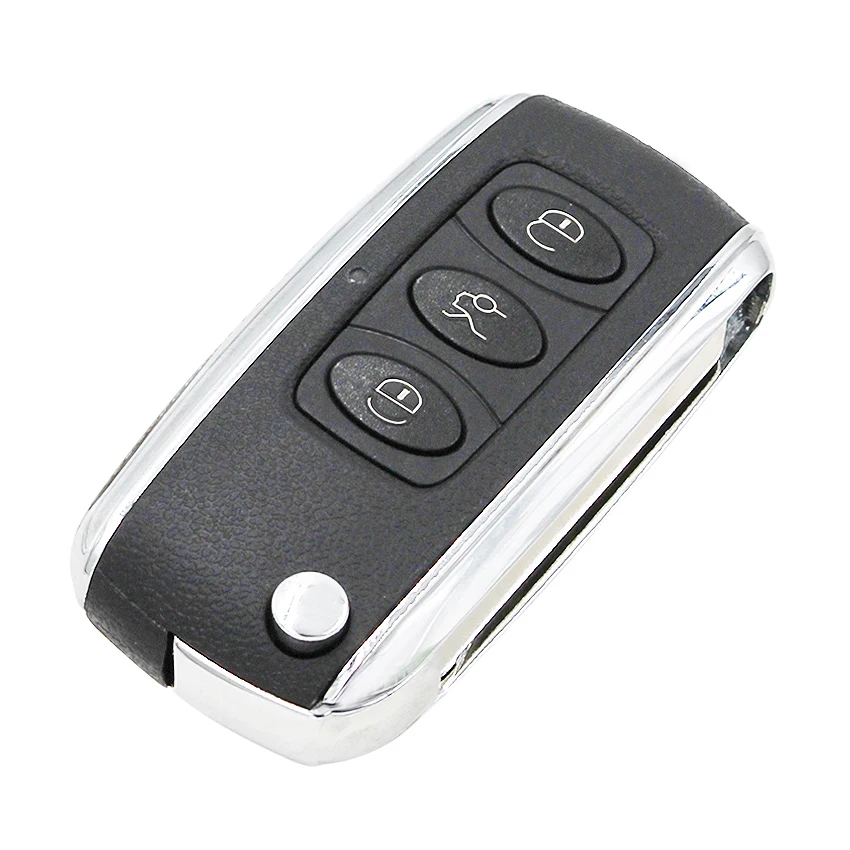 Для Bentley стиль Серебряный боковой модифицированный 3 кнопки складной откидная оболочка ключа дистанционного управления чехол умный корпус для ключей от автомобиля для Volkswagen V-W B5