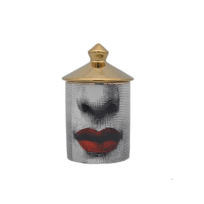 10 Европейский подсвечник Fornasetti, Керамическая свеча подсвечник Lina, ретро украшение для дома, рабочего стола, для хранения ювелирных изделий, Баночки, коробка - Цвет: 10