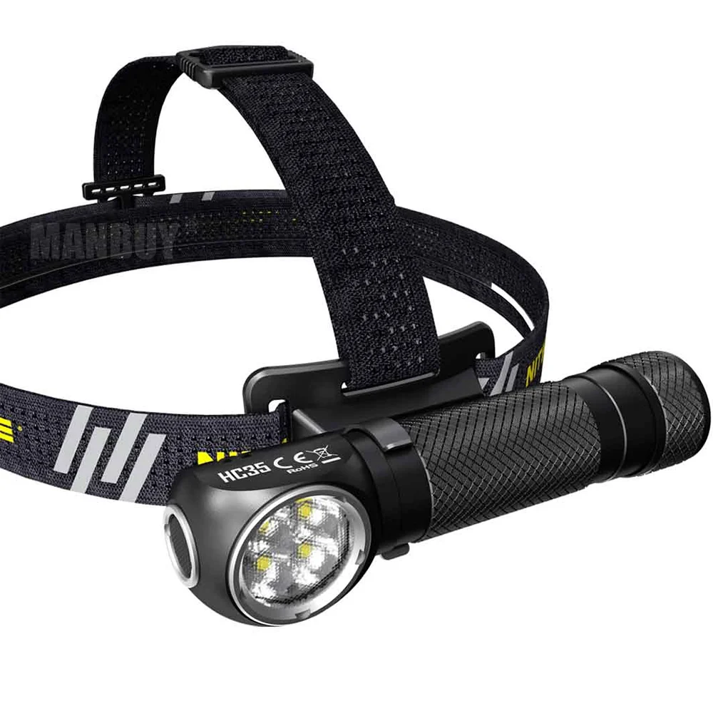 Nitecore 2700 LMs HC35 перезаряжаемый 4 x CREE XP-G3 S3 светодиодный налобный фонарь+ аккумулятор 4000 мАч фонарик для кемпинга и путешествий