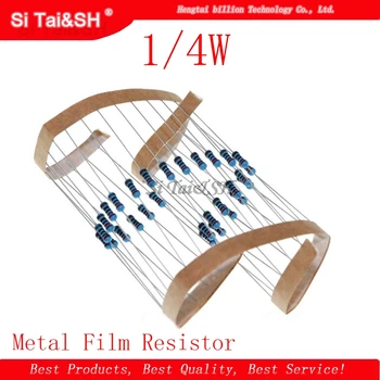 

100pcs 4.7K ohm 1/4W 4K7 Metal film resistor 1%