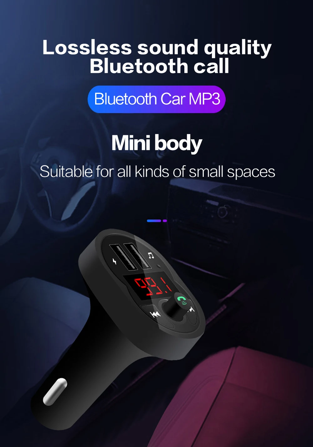 DEKEJI Автомобильный MP3-плеер Bluetooth приемник ABS Автомобильный плеер usb аудио Многофункциональный Универсальный U диск Универсальное зарядное устройство