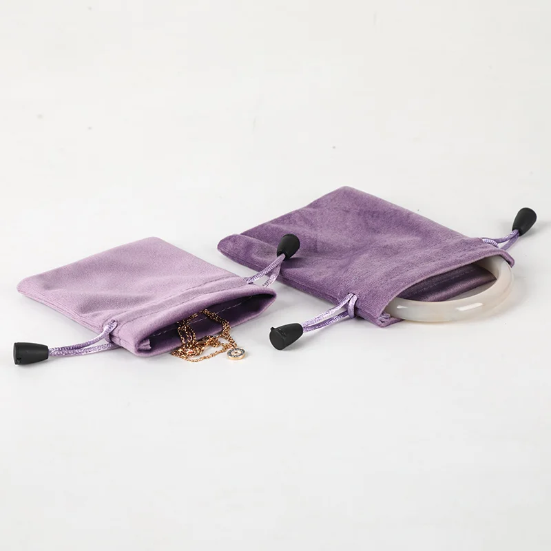 20pcs/lot 14x18cm Black/Purple/Brown/Grey/Green High Quality Soft Silk Velvet Drawstring Gift Bags & Packaging Pouches