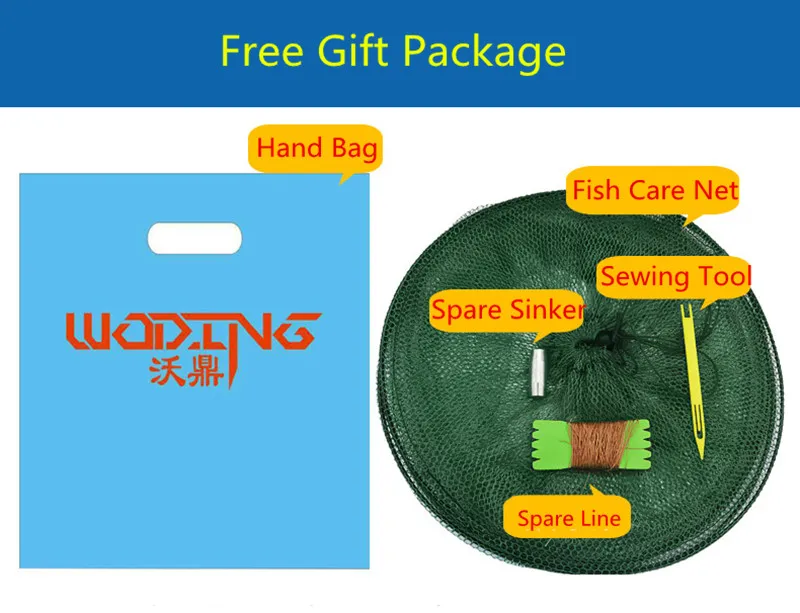 High Strength Casting Fishing Network with Cast Ring and Sinkers 240cm Small Mesh 1x1cm American Hand Cast Fishing Net