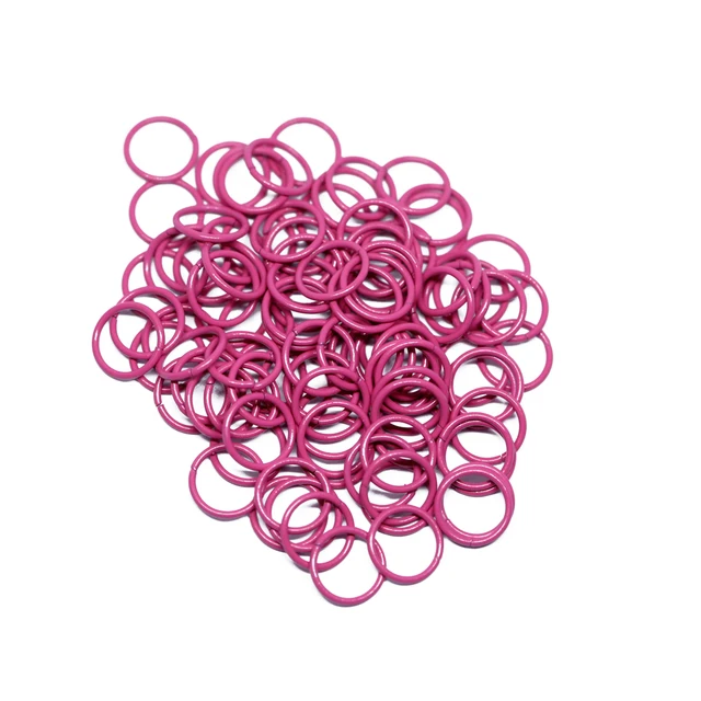 1x10mm 100pcs/lot 19 Colors Metal DIY Jewelry Findings Open Single Loops Jump Rings & Split Ring for jewelry making rose red 1