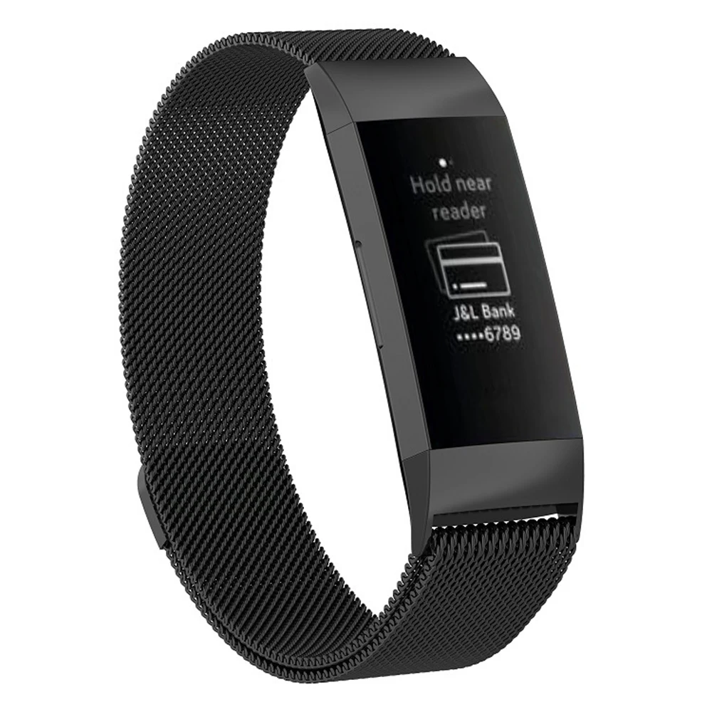 Магнитный Миланский ремешок-петля для Fitbit Charge 2, металлические браслеты из нержавеющей стали для Fitbit Charge 2, браслет