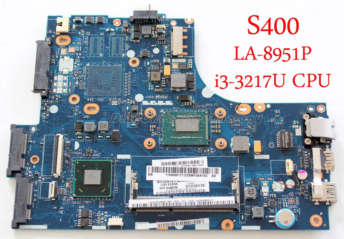 

Laptop Motherboard For Lenovo S400 VIUS3 VIUS4 LA-8951P I3-3217 integrated graphics card 100% fully tested