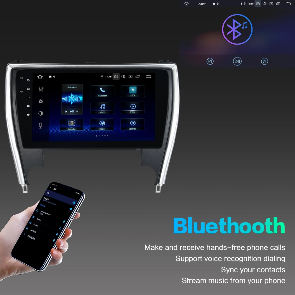 Android 9,0 автомобильный мультимедийный плеер 2 din gps Navi для Toyota Camry США и средний восток версия 1o. " ips PX6 DSP HDMI