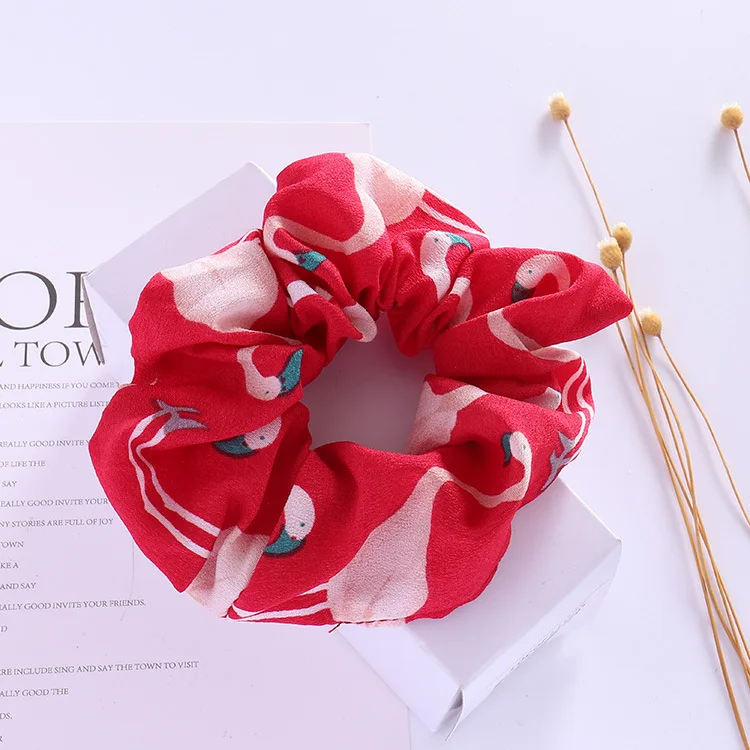 Elegant Chiffon Scrunchies Woman Elastic Hair Bands Scrunchie Fashion Headband Women Girl Ponytail Holder Hair Accessories head scarves Hair Accessories