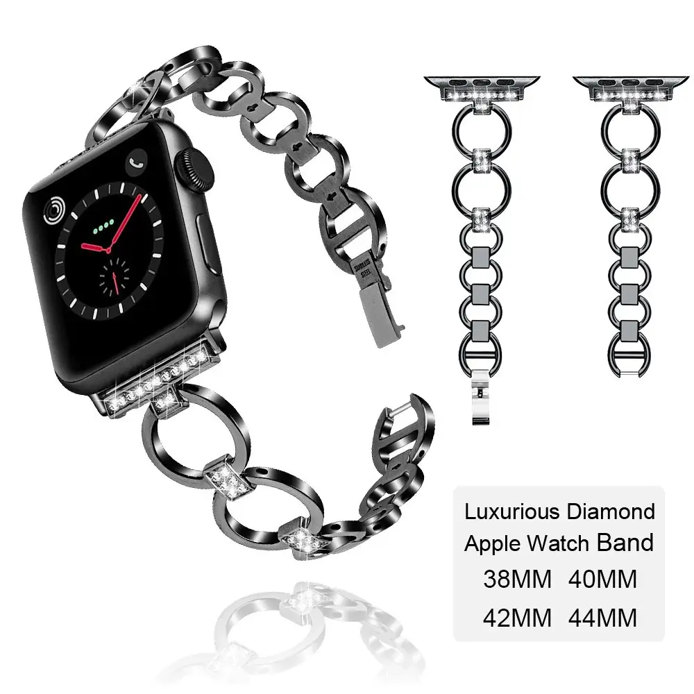 Bracelet For Apple Watch Band 38/42/40/44MM Easy to Adjust Stainless Steel Strap For iWatch 4 3 2 1 Replacement Wrist Belt