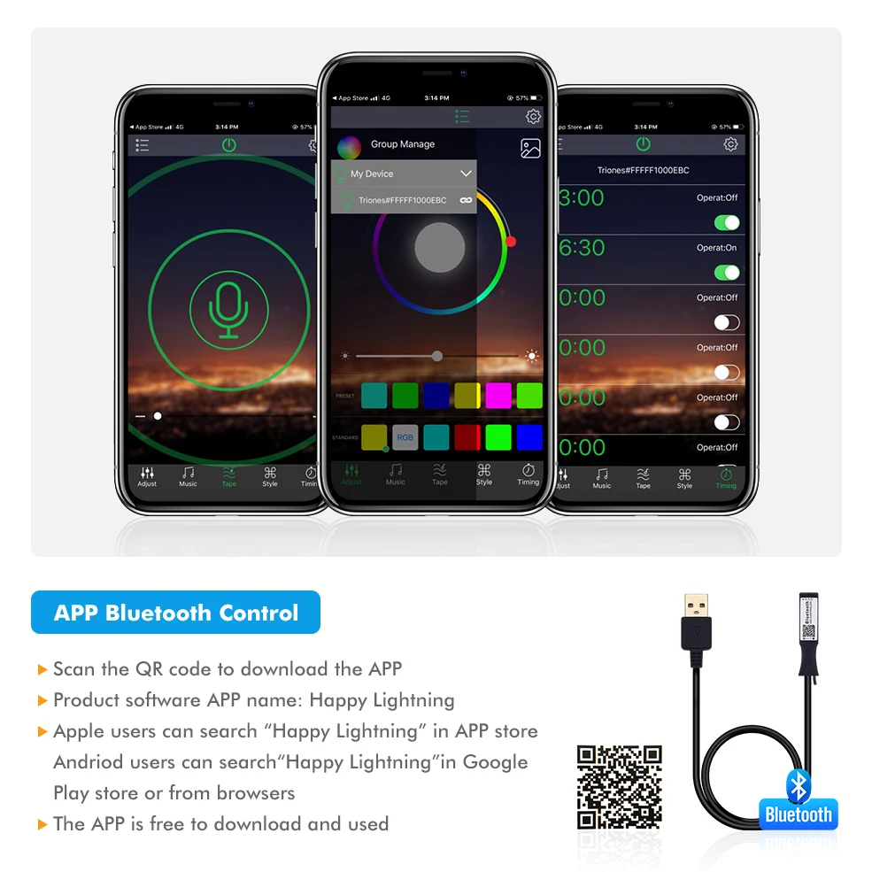 5 24 в умный светодиодный RGB RGBW Bluetooth контроллер USB 40 ключ ИК пульт дистанционного