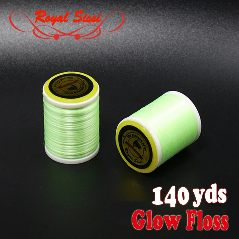 Nuovo Caldo 1 Bobina Ad Alta Resistenza Glow Fly Tying Filo 300D Glo Filato Luminoso Verde Fili E Cotoni Per Ricamo Glow Fly Tying Materiali Per Il Co