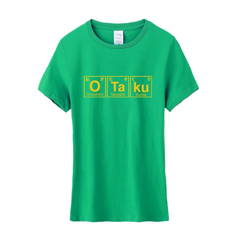 As picture Новая футболка Otaku Chemistry Женская хлопковая Футболка с круглым вырезом и короткими рукавами для девочек Футболка Otaku TM-037 - Цвет: As picture