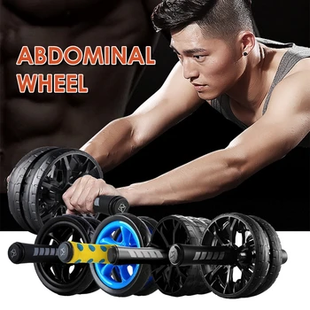 

ABS Abdominal Wheel Roller Trainer Fitness Equipment Gym Home Exercise Body Building roller Belly Core Trainer