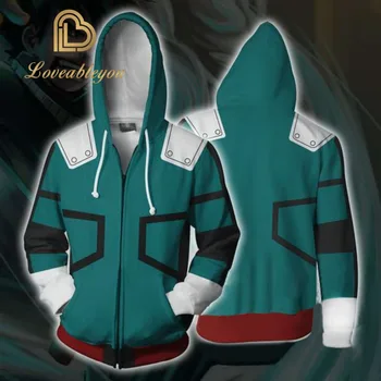 

Fashion Anime 3D Men Women My Hero Academia All Might Hoodie Coat Todoroki Shoto Cosplay Costumes Sweatshirt Jacket Uniforms