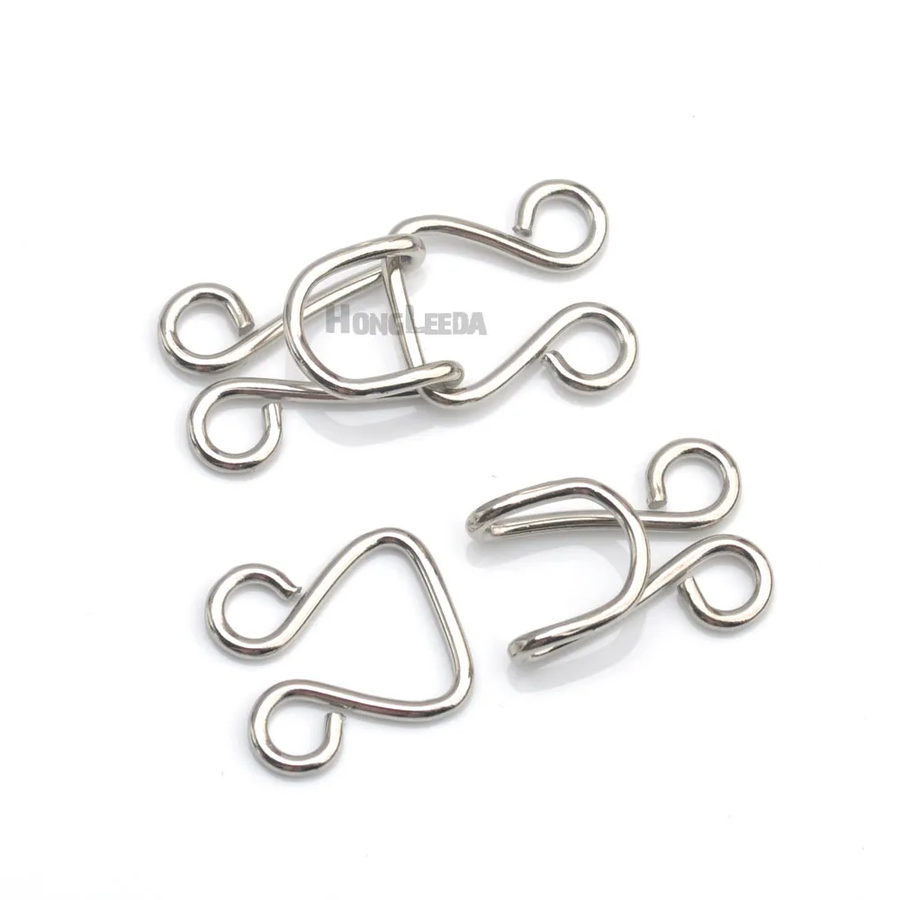 40sets/lot 14# big trousers pant dress skirts hooks metal brass hook / eye nickle black HE-013 garment hooks