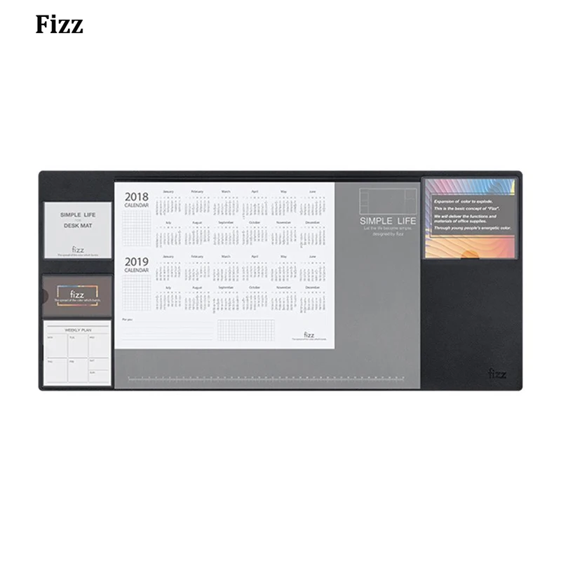 

Fizz Leather Computer Desk Mat Office Waterproof Large Mouse Pad Documents, Notes, Business Card Partitioning Storage