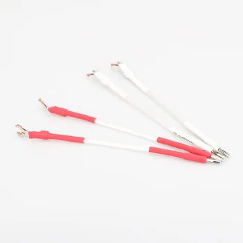 

Audiocrast High Quality 8AG Silver Plated JUMPER LINKS Performance Speaker Cable 4 x 20cm Banana Plugs - Spades