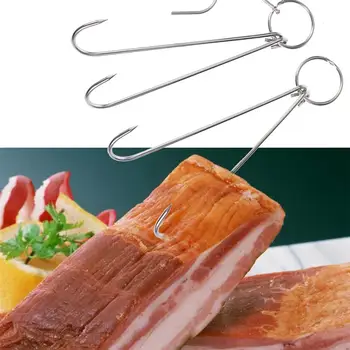 

5 Pcs Stainless Steel S Shaped Hooks & Double Hooks for Bacon Hams Meat Processing Butcher Hook