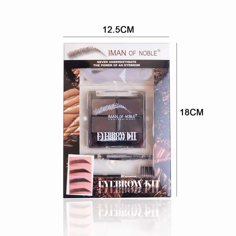 Eyebrow Powder Combination Set 4 Color Eyebrow Powder Waterproof Sweatproof Long-lasting Not blooming Cosmetic