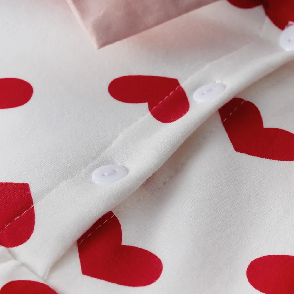54-4-Love heart Baby Girl Romper