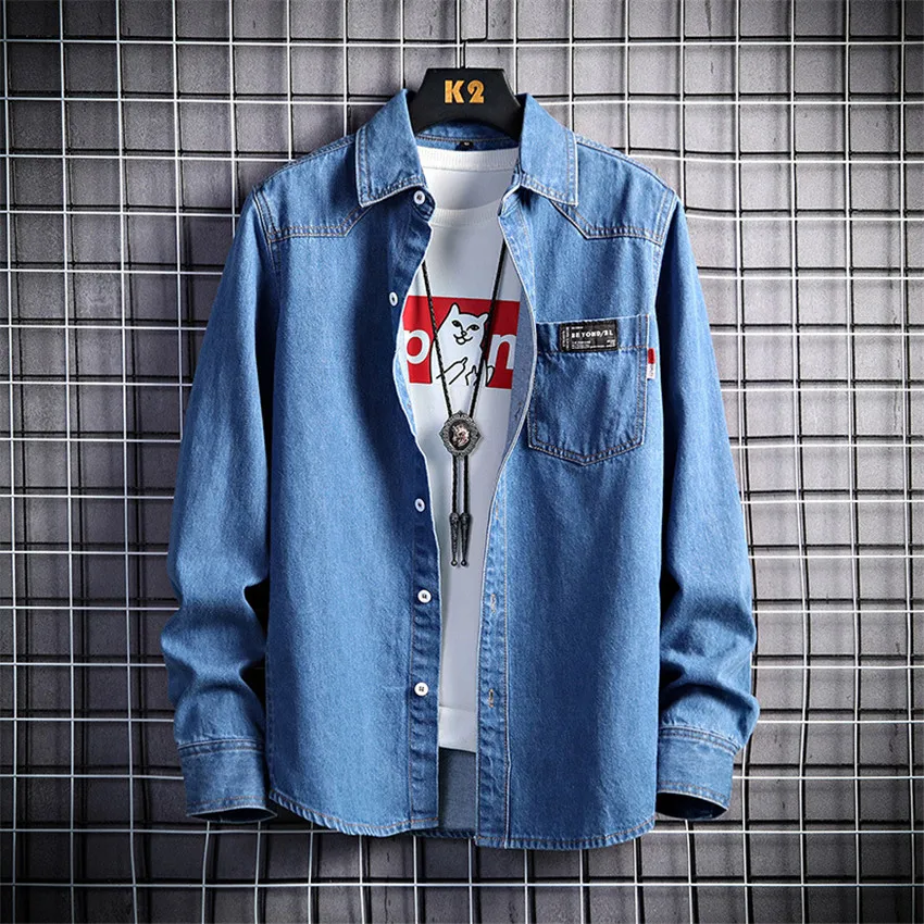 

Spring New Shirt Men Harajuku Trendy Long Sleeve Loose Casual Plus Size College Youth MAGGIE'S WALKER Male Clothes Hot Sale 2020