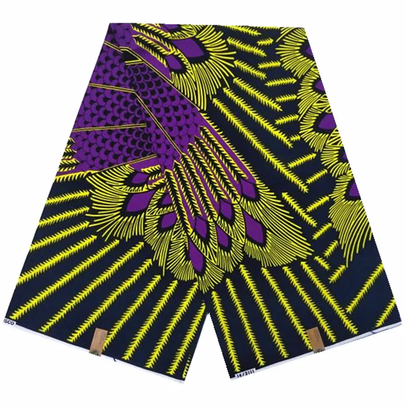 Настоящая восковая ткань оптом Анкара африканская ткань Африканский принт воск африканская вощеная ткань принтом ткань Анкара ткань