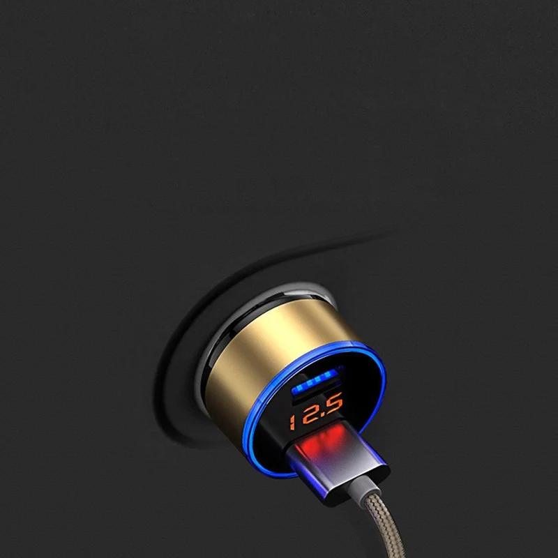 Автомобильное зарядное устройство с двумя USB портами 3 1 А 12 24 В|Зажигалка| |
