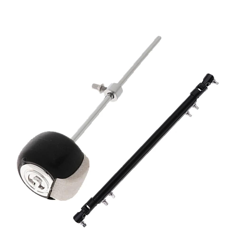 Double Bass Kick Drum Pedal Link Bar Driveshaft Rod with Drum Beater for Percussion Instrument
