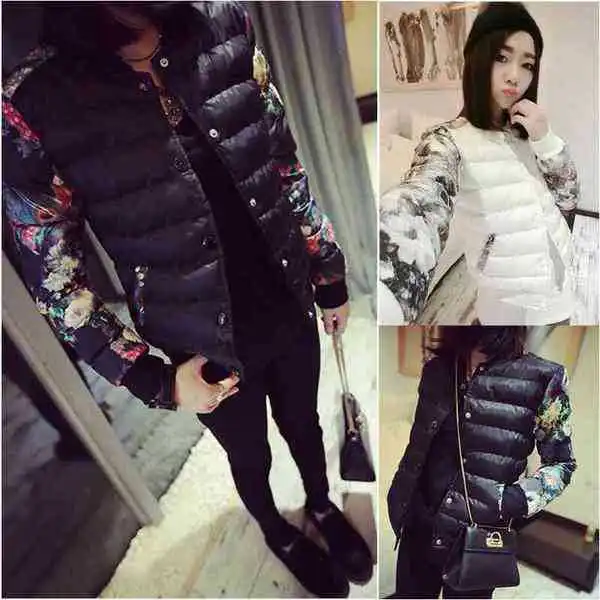 

New Style Baseball Uniform Cotton-padded Clothes Women's Short Thick Winter Large Size Slim Fit Slimming Students Learn Coat Fas