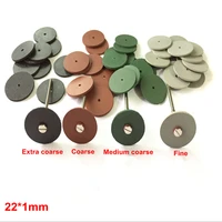 100pcs Assorted Dental Lab Super Fine Polishing Rubber Wheels discs Burs Silicone Rubber Polishers 22*1mm