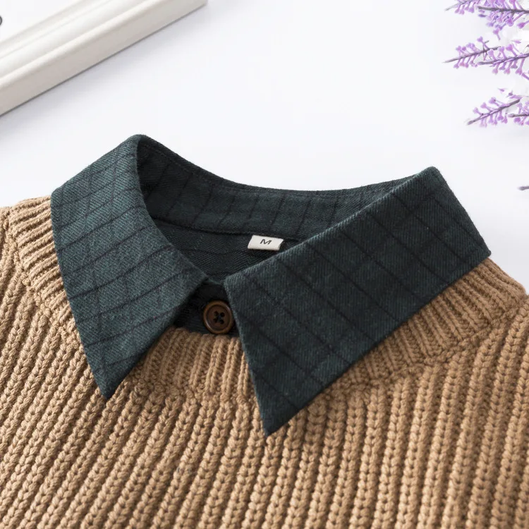 All-match plaid shirt false collar Decorative collar four seasons Women's shirt collar men's and women's fake collar stand up collar retro hundred matching decorative collar fake collar cute shirt collar wild fake collar decorative fake collar