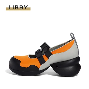 

2020 Women Sneakers Green Fashion Flat Woman Shoes Platform Creepers Female Running Shoes Chunky Sneakers Buckle Orange Shoes