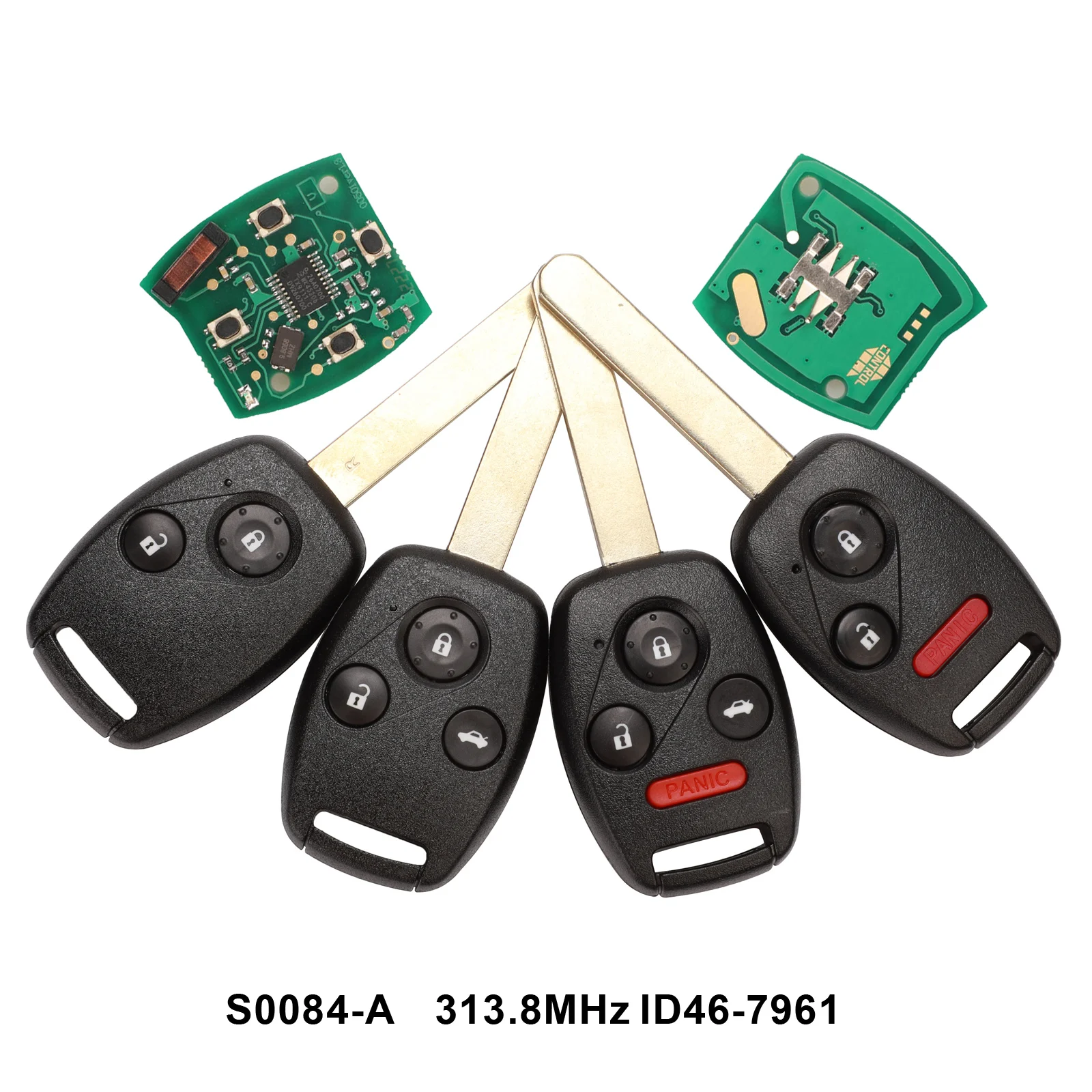 Keyforkess 10 pz/lotto chiave a distanza per S0084-A 313.8MHz per la corrente civica di Honda con ID46 (7961) controllo dell'allarme dell'automobile del Chip - H0e238446151441ba821f5fcd282bb927W