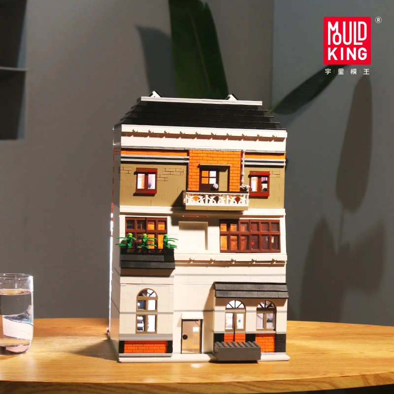 Форма король MOC Кристалл дворец дом кирпичики Город Уличная серия Творческий