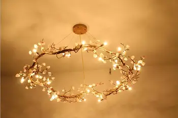

Copper lamp luxury post-modern copper crystal chandelier French living room dining hall lamp American minimalist designer villa