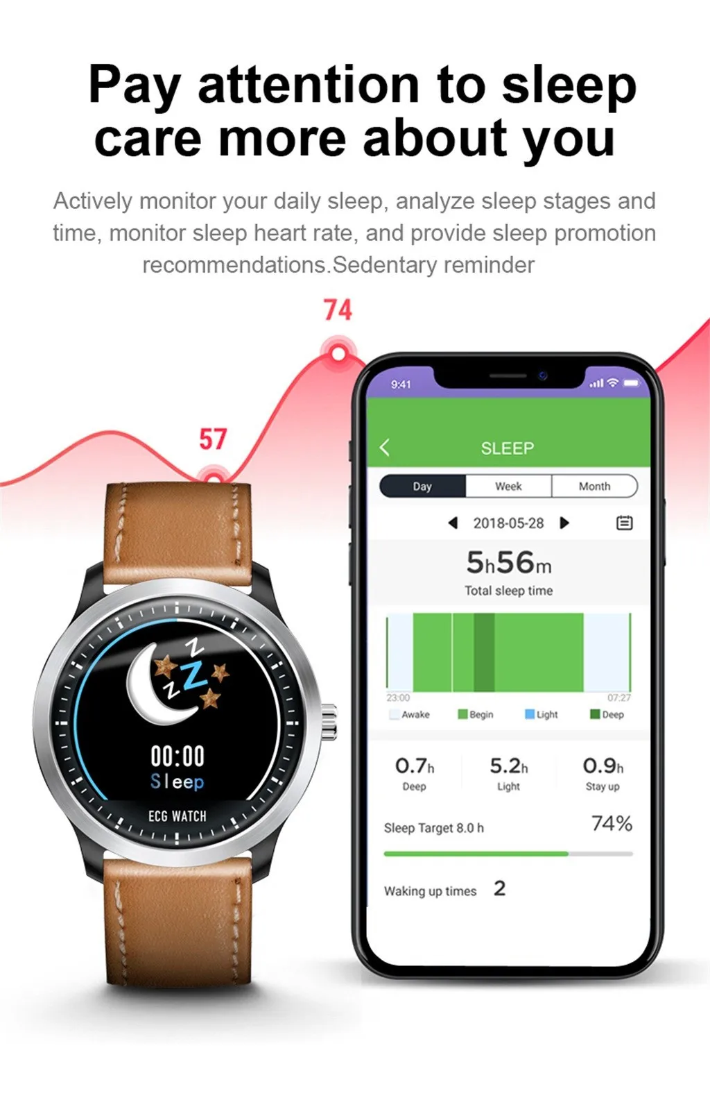 N58 ЭКГ smart watch с электрокардиограф ЭКГ, holter ЭКГ пульсометр монитор кровяного давления умные часы для пожилых людей
