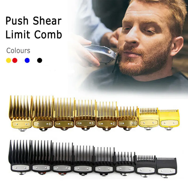 

8pcs Professional Cutting Guide Comb Hairdressing Tool 1.5mm 3mm Set Colorful Limit Comb Set for Electric Hair Trimmer Shaver
