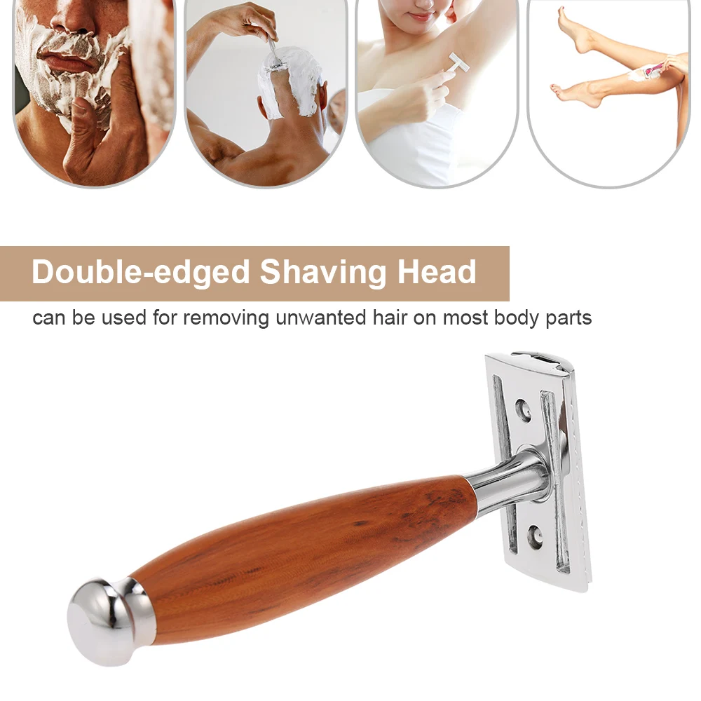 Бритва для бритья, безопасная бритва с двойными краями, лезвие ручное для бороды/усов, инструмент для бритья из цинкового сплава