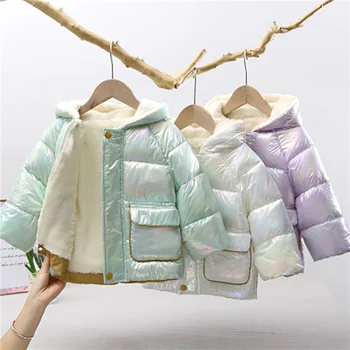 

2020 Children's Casual Outerwear Coat Girls Cold Winter Warm Hooded Coat Children Cotton-Padded Clothes Children Warm Jacket