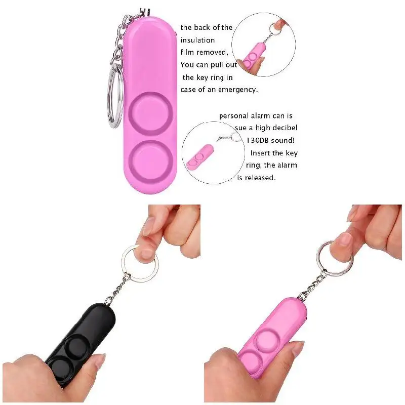 

Anti-rape Device Double Horn Alarm 120dB Loud Alert Attack Panic Safety Personal Security Keychain New Arrival Anti Rape Device