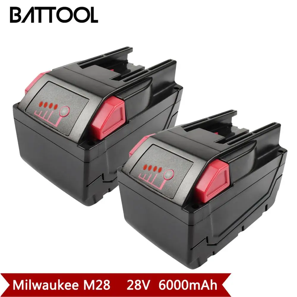 Batcool 28V 6.0Ah литий ионный аккумулятор замена для Milwaukee M28 48 11 2830 0730 20 инструмент новый