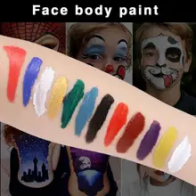 Краска для лица и тела пигмент 12 цветов вспышки случае Хэллоуин нарядное платье краска ing Art beauty