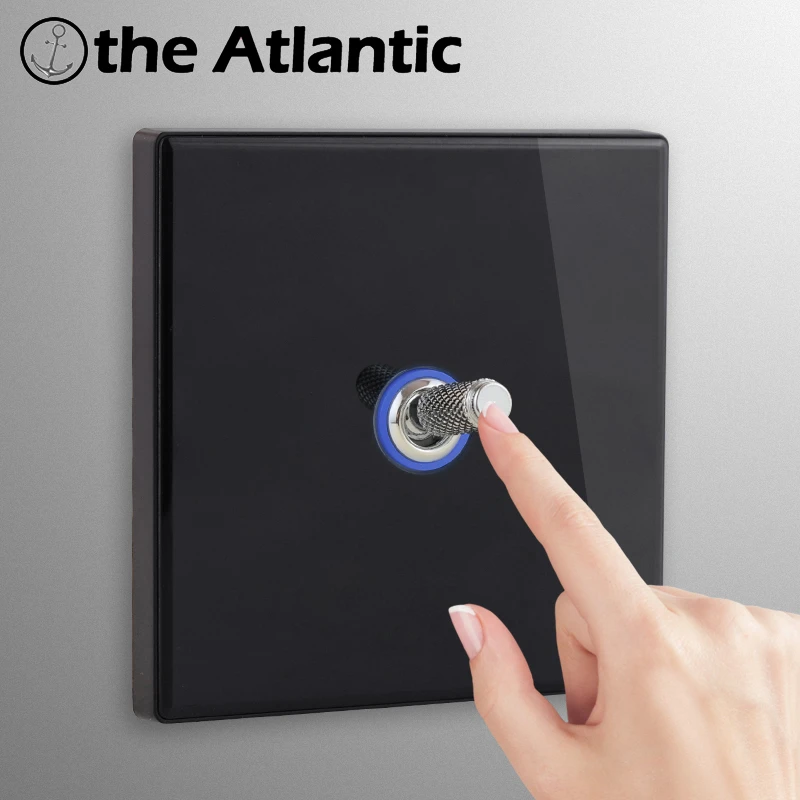 Wall Light Switch With LED Toggle Switch EU FR Power Socket Universal