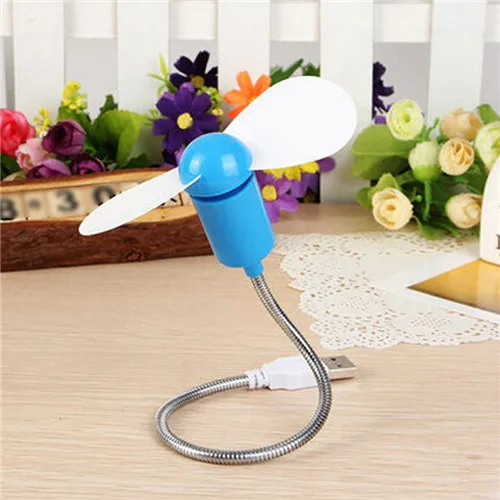 Blue USB мини вентилятор ноутбук Настольный охлаждающий вентилятор охладитель пластик легко носить с собой кондиционер приборы для компьютера и банка питания - Цвет: Blue