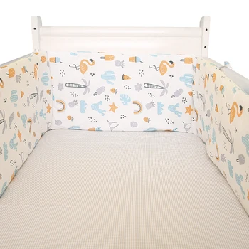 

Soft U-shaped Pads Cotton Blend Protector Nursery Bed Washable Detachable Home Anti-collision Baby Safe Decor Crib Bumper