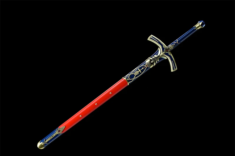 Самурайский меч катана меч для Fate stay night Судьба Ноль сабля мечи анимации углеродистая сталь лезвие с красный деревянный футляр