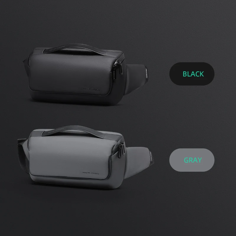 2021 Mark Ryden Men 9.7inch Crossbody Bag Water-repellent Sling Pack Oxford Male Messenger Shoulder Bag Short Trip Sling Bag